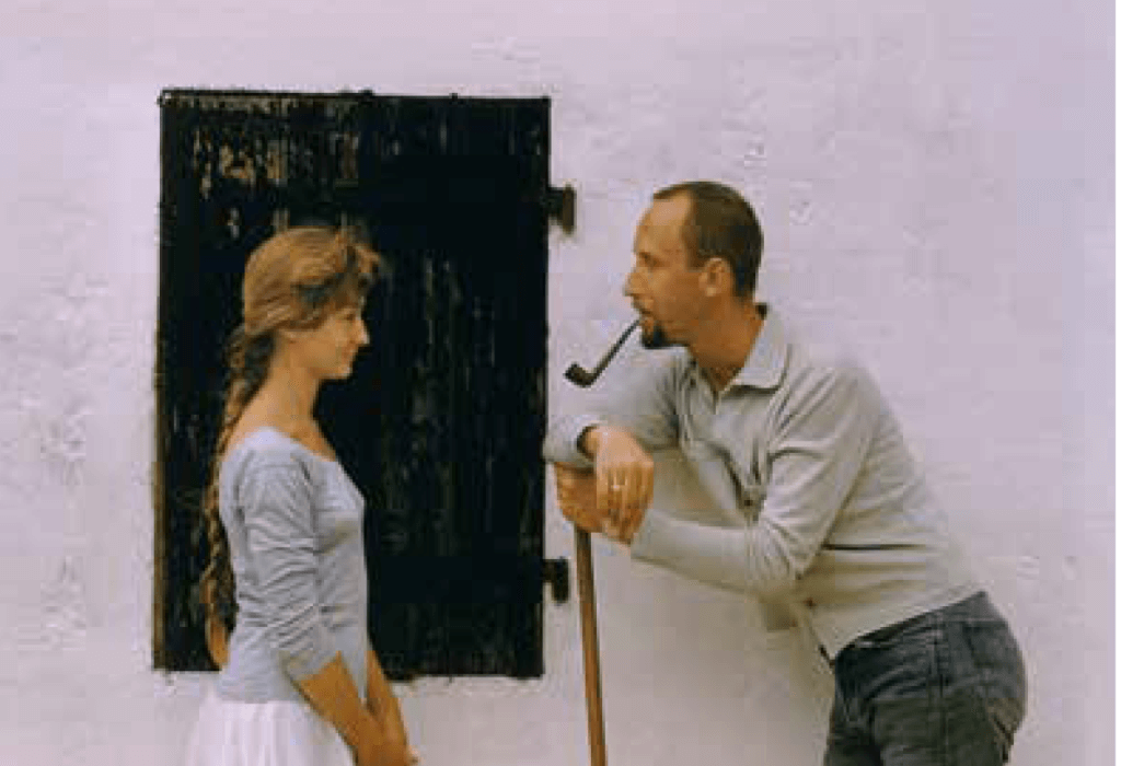 Slavik avec Fanny Darnat. en 1956