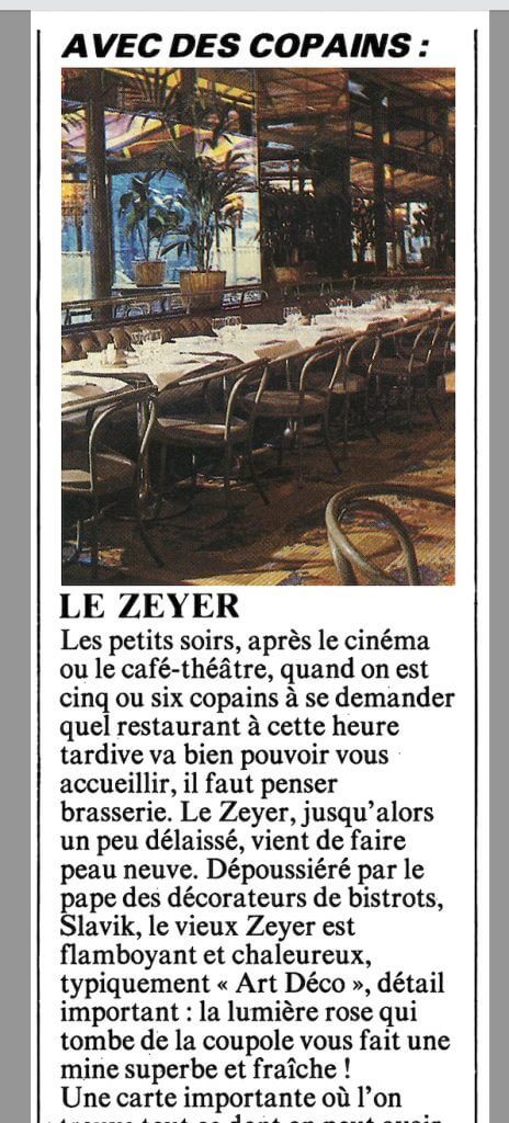 Article sur le Zeyer